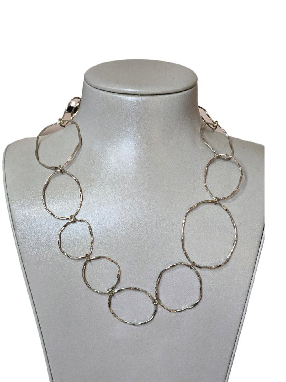 Stephan & Co Women's Gold Plated Trendy Circle Chain Necklace NWT